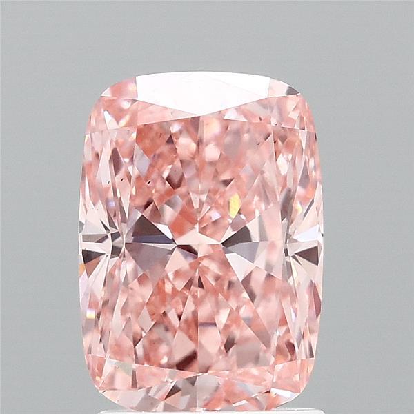 2.08ct Cushion FANCY VIVID PINK VS2 Lab Created Diamond