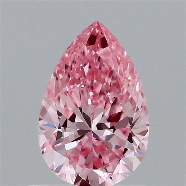 0.74ct Pear FANCY VIVID PINK VS1 Lab Created Diamond