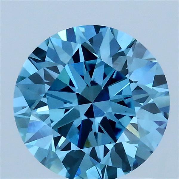 1.54ct Round FANCY VIVID BLUE VS1 Lab Created Diamond