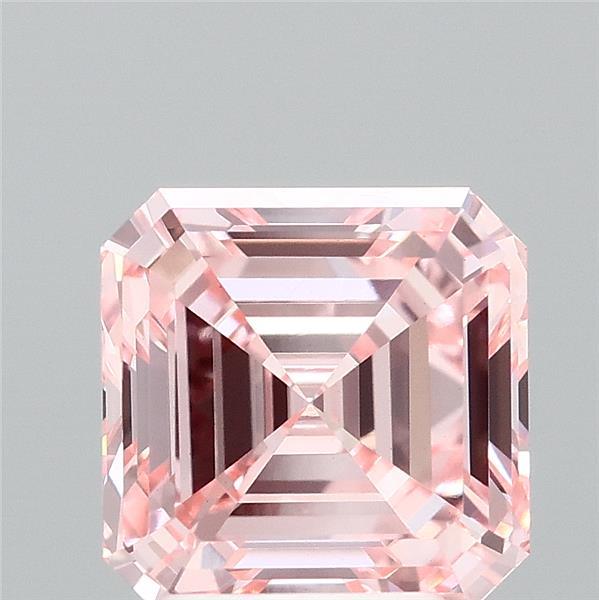3ct Asscher FANCY INTENSE PINK VVS2 Lab Created Diamond
