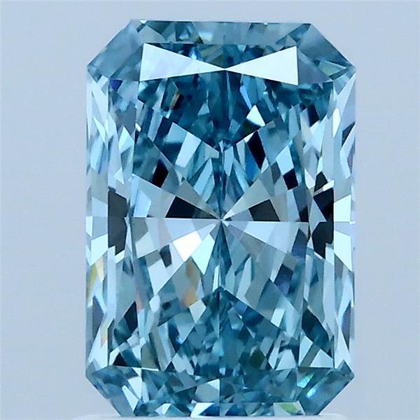 1.57ct Radiant FANCY VIVID BLUE VVS2 Lab Created Diamond