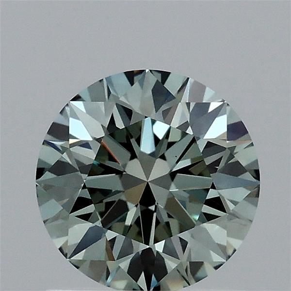 1.05ct Round FANCY VIVID GREEN BLUISH VS1 Lab Created Diamond
