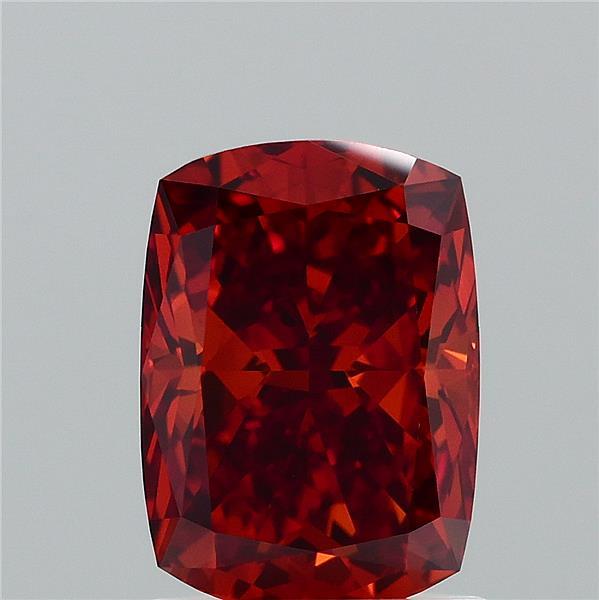1.55ct Cushion FANCY VIVID ORANGE VS1 Lab Created Diamond