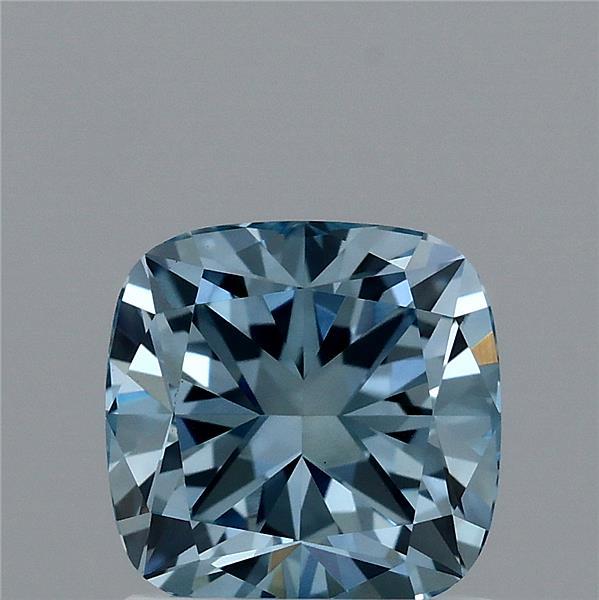 1.26ct Cushion FANCY VIVID BLUE VVS2 Lab Created Diamond