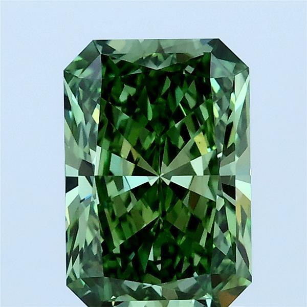 1.51ct Radiant FANCY VIVID GREEN VS1 Lab Created Diamond