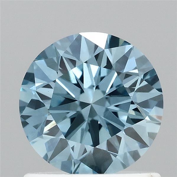 0.95ct Round FANCY VIVID BLUE VVS2 Lab Created Diamond