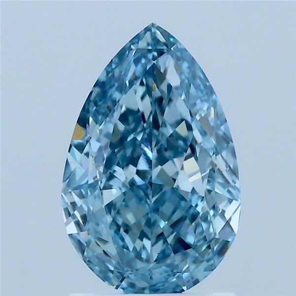 1.74ct Pear FANCY VIVID BLUE VVS2 Lab Created Diamond