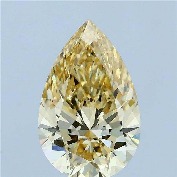 2.01ct Pear FANCY INTENSE YELLOW VVS2 Lab Created Diamond