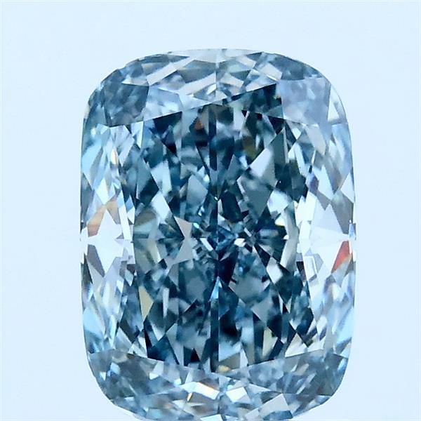 1.6ct Cushion FANCY INTENSE BLUE VVS2 Lab Created Diamond