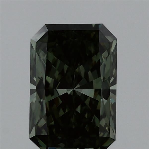 1.03ct Radiant FANCY VIVID GREEN VVS2 Lab Created Diamond