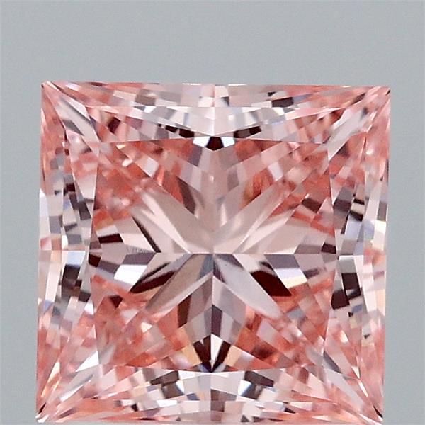 2.04ct Princess FANCY INTENSE PINK VVS2 Lab Created Diamond