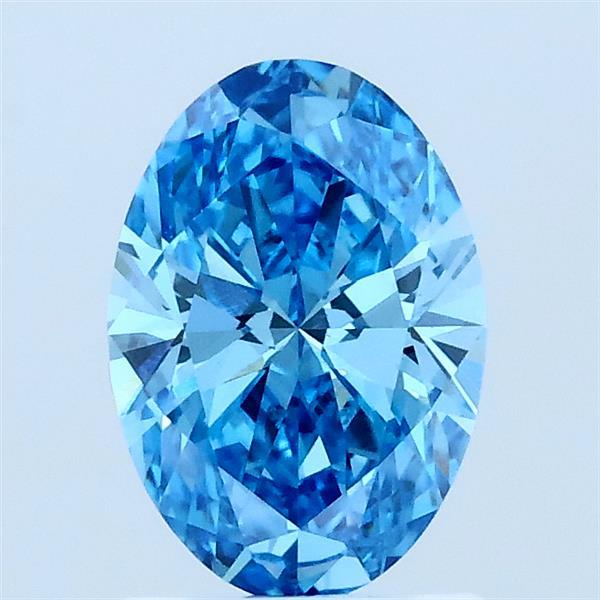 1ct Oval FANCY VIVID BLUE VS1 Lab Created Diamond