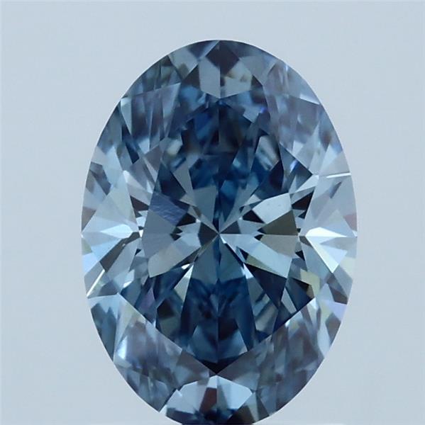 1.38ct Oval FANCY VIVID BLUE VVS2 Lab Created Diamond