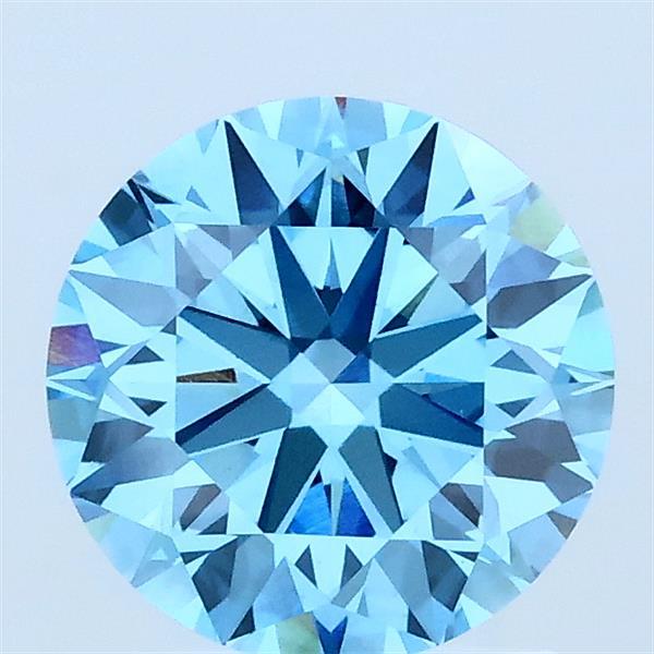 1.53ct Round FANCY VIVID BLUE VS1 Lab Created Diamond