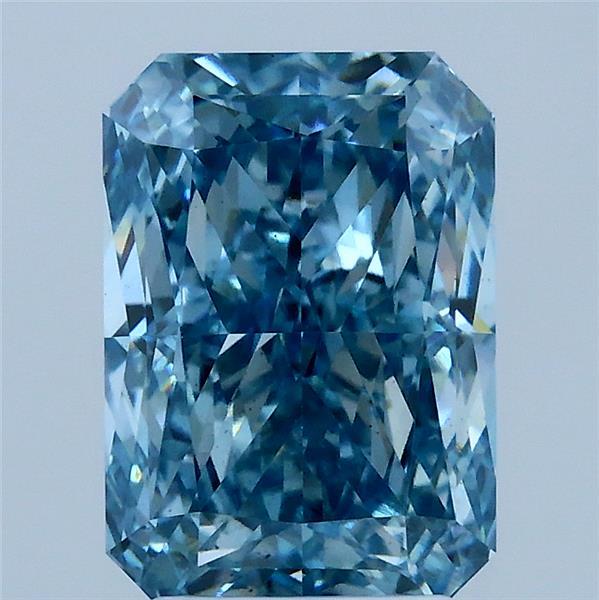 3.05ct Radiant FANCY VIVID BLUE VS1 Lab Created Diamond