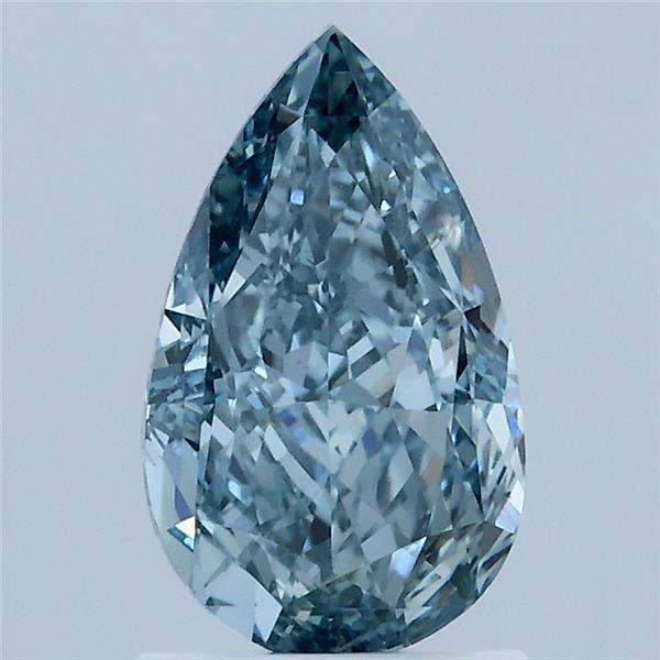 1.55ct Pear FANCY INTENSE BLUE VS1 Lab Created Diamond