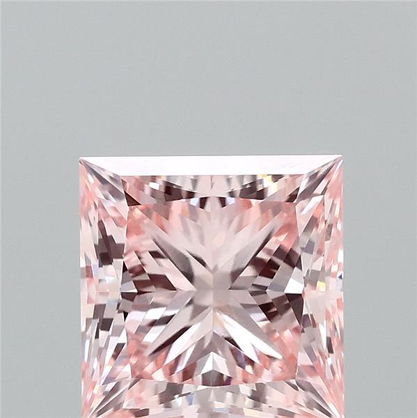 1.22ct Princess FANCY INTENSE PINK VVS2 Lab Created Diamond