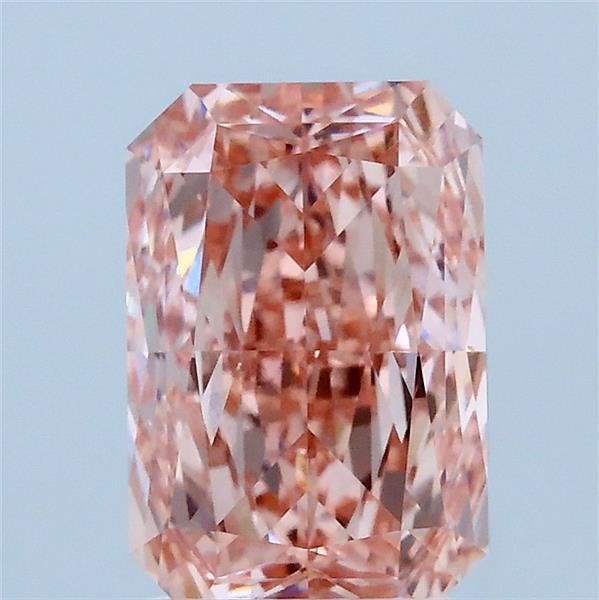 1.98ct Radiant FANCY VIVID PINK VS1 Lab Created Diamond
