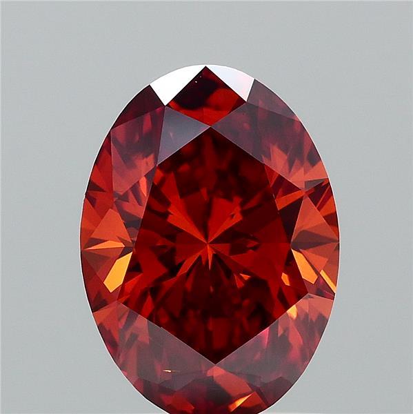 1.5ct Oval FANCY VIVID ORANGE VS1 Lab Created Diamond