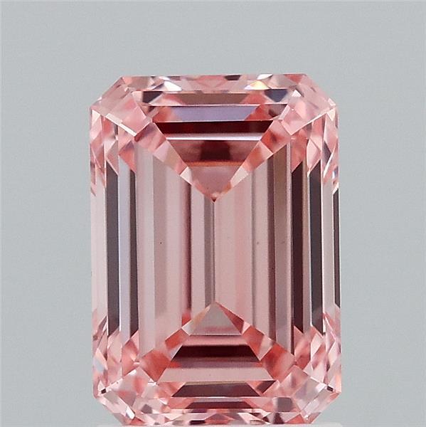 2.04ct Emerald FANCY INTENSE PINK VS1 Lab Created Diamond