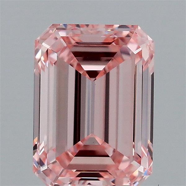 1.45ct Emerald FANCY INTENSE PINK VVS2 Lab Created Diamond