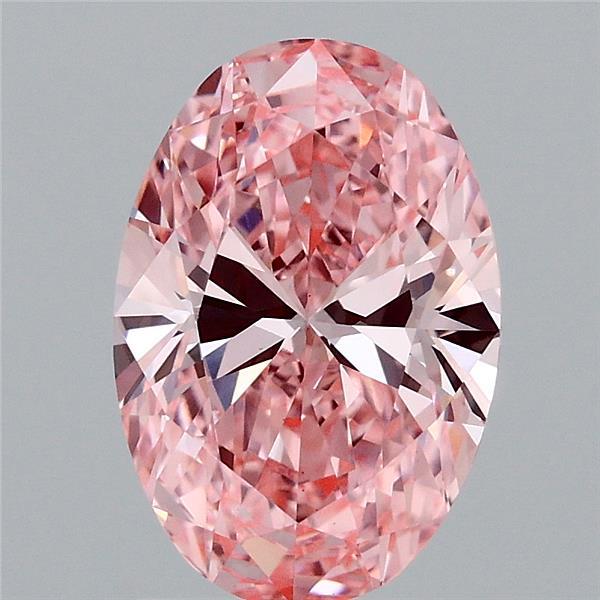 1.98ct Oval FANCY VIVID PINK VS1 Lab Created Diamond