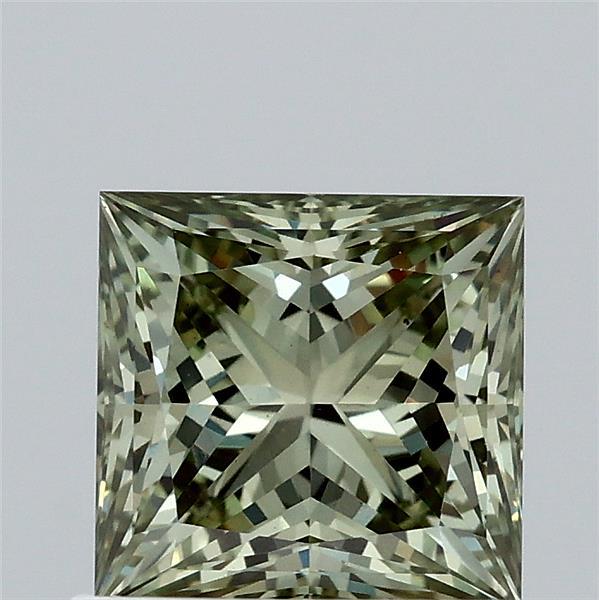 0.91ct Princess FANCY INTENSE GREEN VS1 Lab Created Diamond