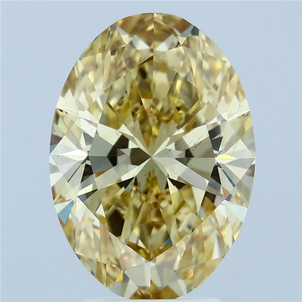4.05ct Oval FANCY INTENSE YELLOW VS2 Lab Created Diamond