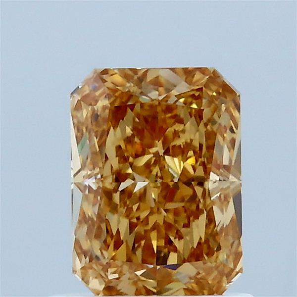 1.02ct Radiant FANCY INTENSE BROWNISH YELLOW VVS2 Lab Created Diamond