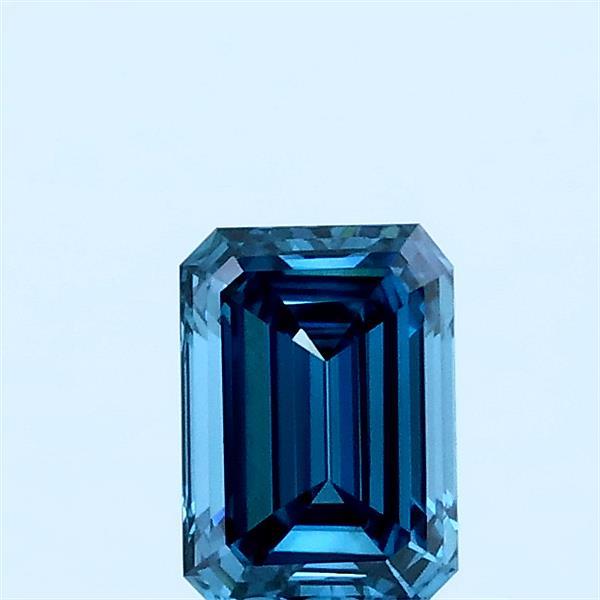 0.51ct Emerald FANCY VIVID BLUE VVS2 Lab Created Diamond