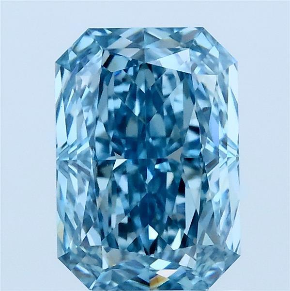 2.12ct Radiant FANCY VIVID BLUE VVS2 Lab Created Diamond