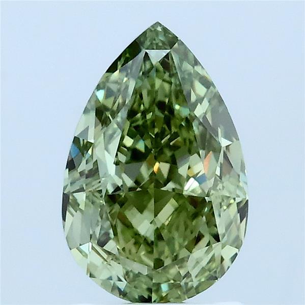 1.59ct Pear FANCY VIVID GREEN VS1 Lab Created Diamond
