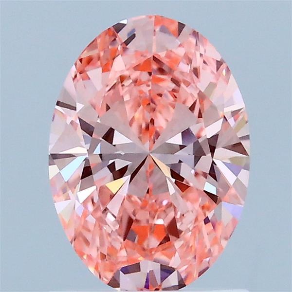1.08ct Oval FANCY VIVID PINK VVS2 Lab Created Diamond