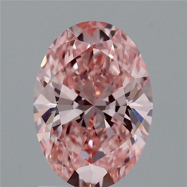 1.53ct Oval FANCY VIVID PINK VVS2 Lab Created Diamond