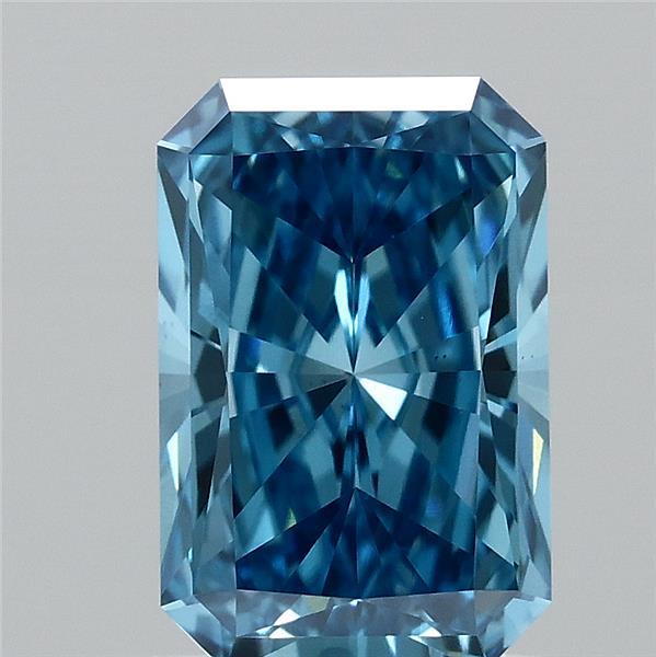 1.09ct Radiant FANCY VIVID BLUE VS1 Lab Created Diamond