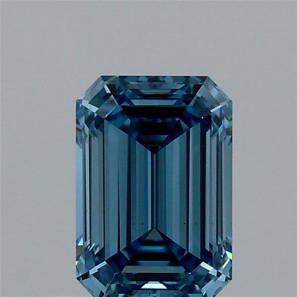 1ct Emerald FANCY VIVID BLUE VS1 Lab Created Diamond