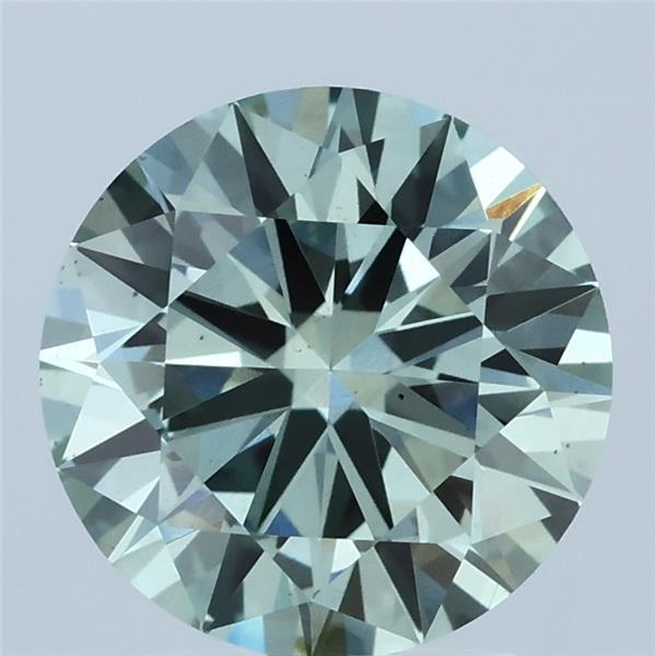 2.6ct Round FANCY VIVID GREEN VS2 Lab Created Diamond
