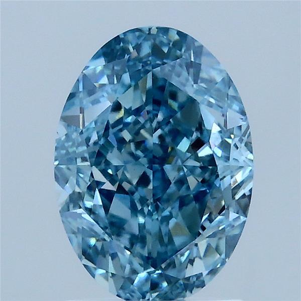 2.09ct Oval FANCY VIVID BLUE VVS2 Lab Created Diamond