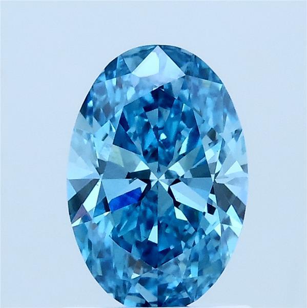 1.01ct Oval FANCY VIVID BLUE VS1 Lab Created Diamond
