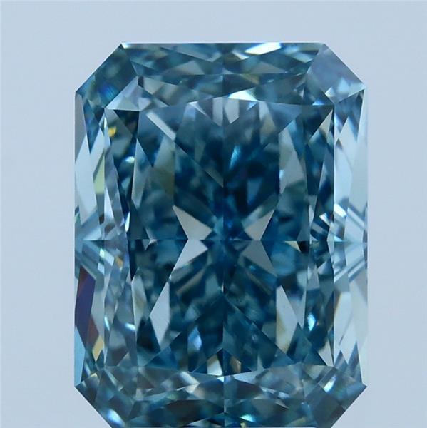 4.03ct Radiant FANCY VIVID BLUE VS1 Lab Created Diamond
