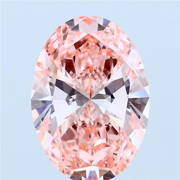 3ct Oval FANCY VIVID PINK VVS2 Lab Created Diamond