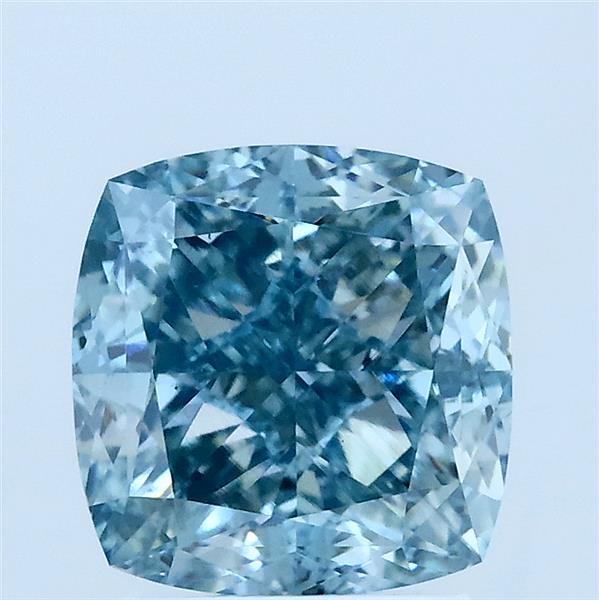 3.01ct Cushion FANCY VIVID BLUE VS1 Lab Created Diamond