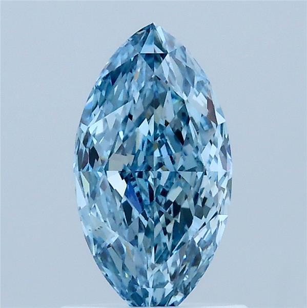 1ct Marquise FANCY VIVID BLUE VS2 Lab Created Diamond