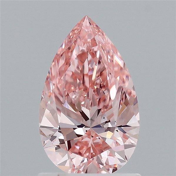 1.18ct Pear FANCY VIVID PINK VS2 Lab Created Diamond