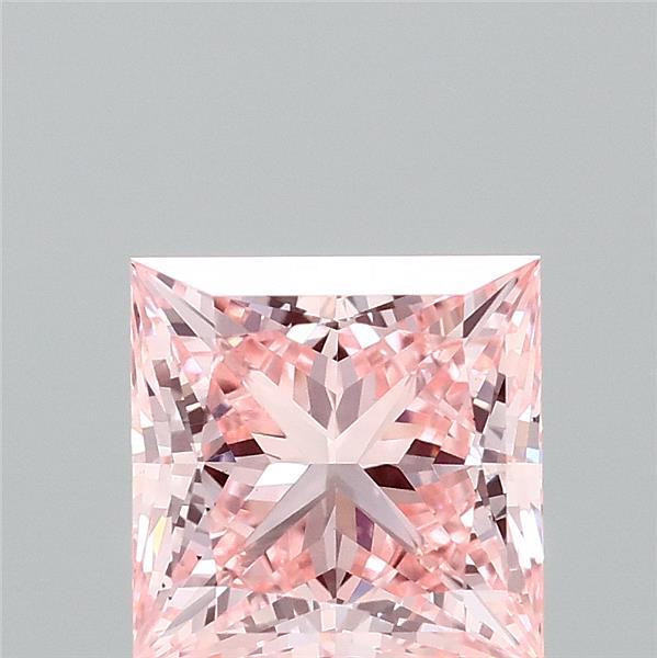 2.04ct Princess FANCY VIVID PINK VS1 Lab Created Diamond
