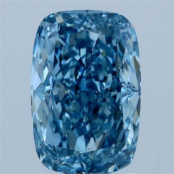 2.07ct Cushion FANCY VIVID BLUE VS2 Lab Created Diamond