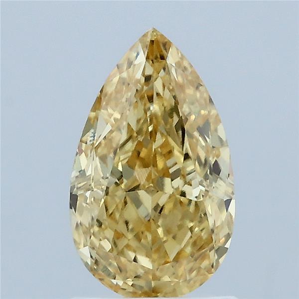 1.56ct Pear FANCY VIVID YELLOW VVS2 Lab Created Diamond