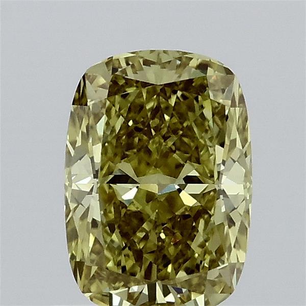 1.07ct Cushion FANCY VIVID YELLOW VVS2 Lab Created Diamond
