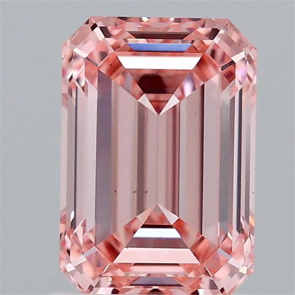 1.7ct Emerald FANCY VIVID PINK VS1 Lab Created Diamond