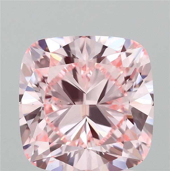 3ct Cushion FANCY INTENSE PINK VS1 Lab Created Diamond